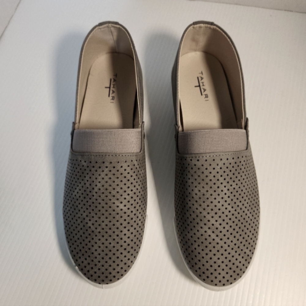 Tahari Perforated Design Slip-On Shoes 8